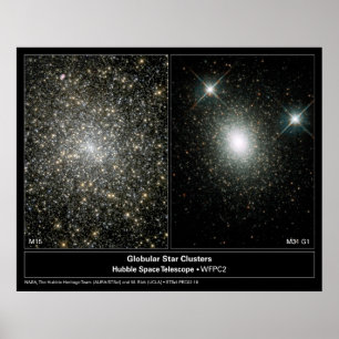 Poster Foto do telescópio de Hubble dos conjuntos de