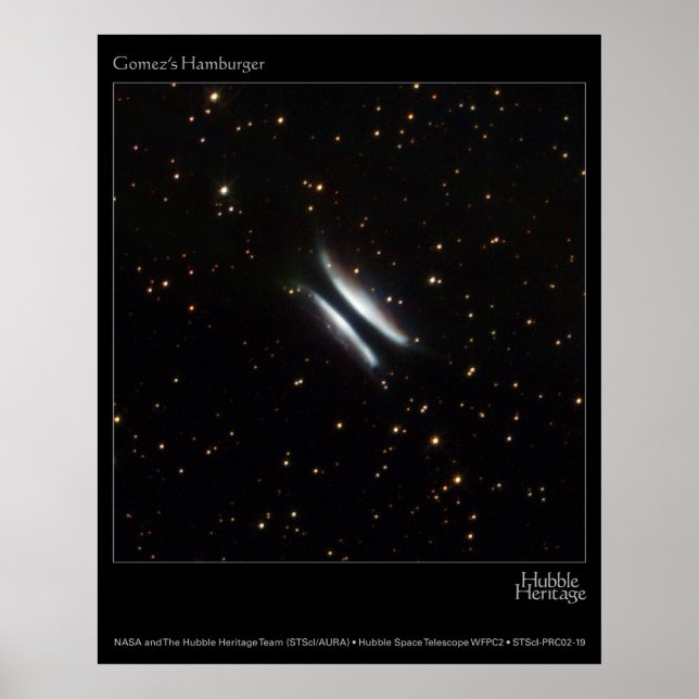Póster Foto do telescópio Hamburgers Hubble Gomez (Frente)