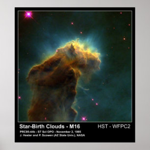 Poster Foto do Telescópio Hubble Cloud M16