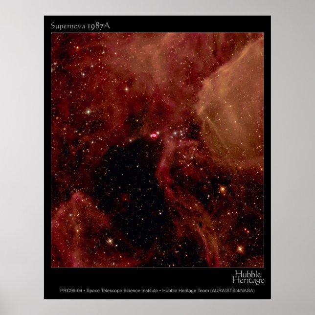 Póster Foto do Telescópio Hubble Supernova 1987A (Frente)