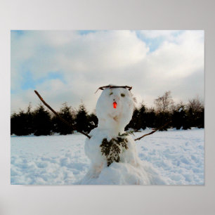 Poster Foto do verdadeiro boneco de neve