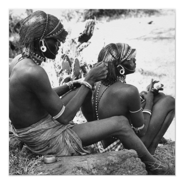 Póster Foto dos Guerreiros Maasai (Frente)