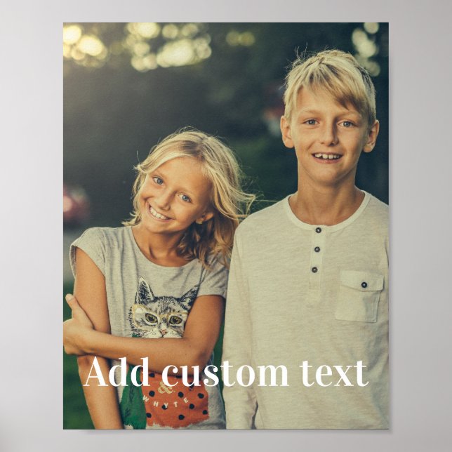 Poster Foto e texto personalizados (Frente)