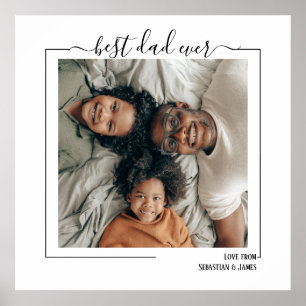 Poster Foto e texto personalizados do melhor Pai