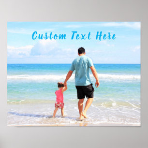 Poster Foto e texto personalizados - seu próprio Design 