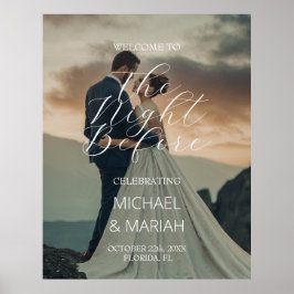 Poster Foto Elegante Na Noite Antes Do Janto De Ensaio