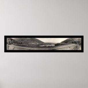 Póster Foto em ferradura 1934 do RR da curva do PA de