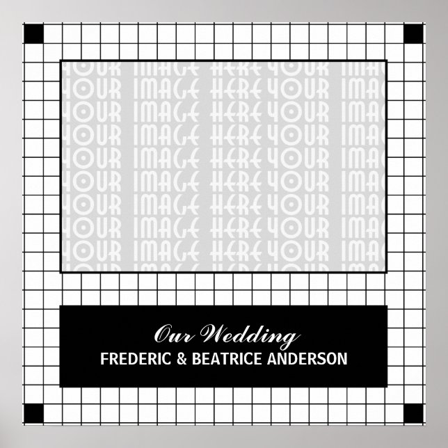 Póster Foto em Grade Negra (Frente)