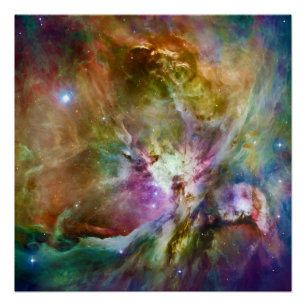 Póster Foto Espacial Decorativa da Nebula do Orion Galaxy