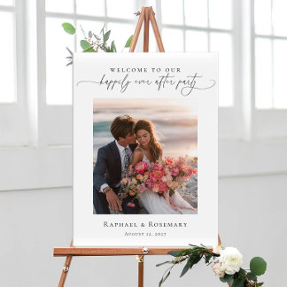 Poster Foto Felizes para Sempre Bem-vindo casamento