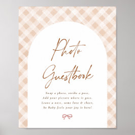 Poster Foto: Guestbook Gingham Cutie Pie - Sinal de Chá d