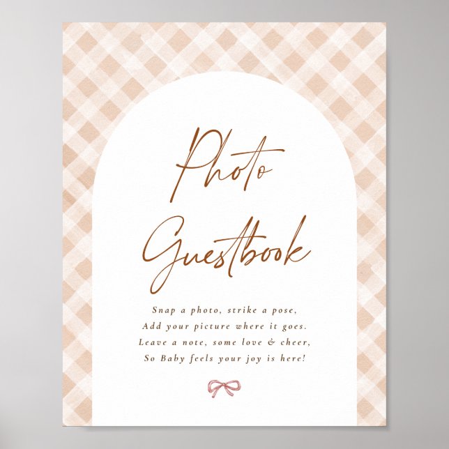 Poster Foto: Guestbook Gingham Cutie Pie - Sinal de Chá d (Frente)