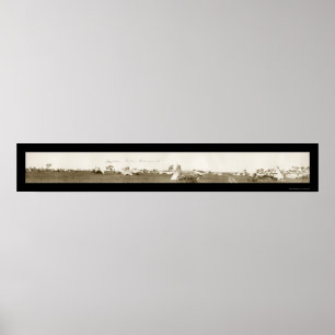 Póster Foto indiana 1909 do acampamento de Cheyenne