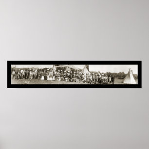 Póster Foto indiana 1913 do acampamento do Ute