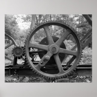 Poster Foto Industrial - Engrenagem de Redução de Tomada