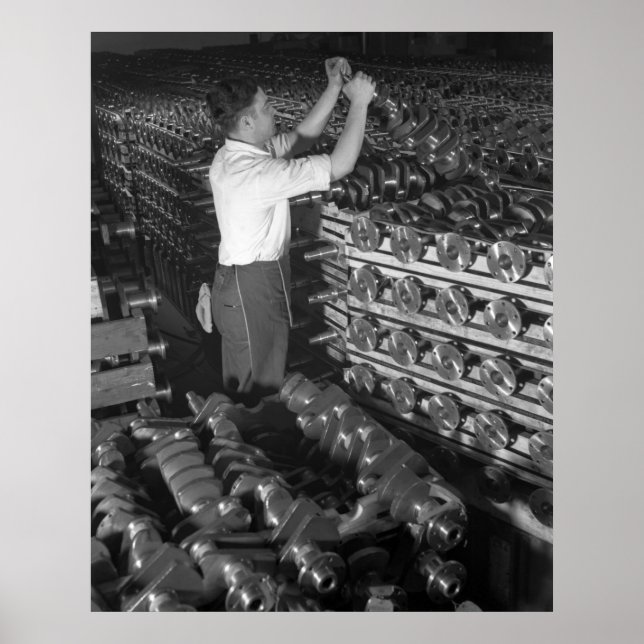 Poster Foto Industrial - SemirTrack Crankshafts WW2 (Frente)