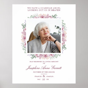 Póster Foto Lembrança Casamento Caros Rosa Sh