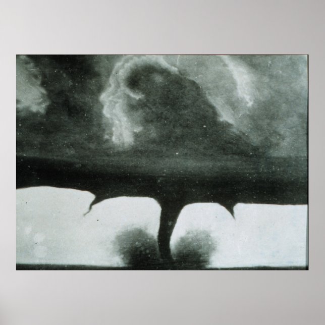 Póster Foto mais antiga conhecida de Tornado, de 1884 (Frente)