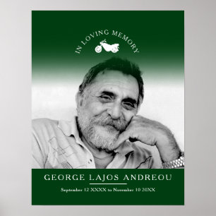 Poster Foto memorial do funeral de moto