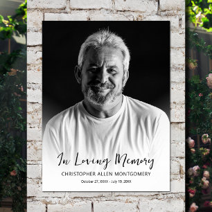Poster Foto Memorial Funeral Em Memória Carinhosa