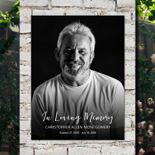 Poster Foto Memorial Funeral Em Memória Carinhosa