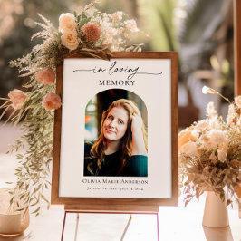 Poster Foto Memorial ou Funeral em Nossos Corações