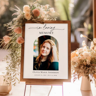 Poster Foto Memorial ou Funeral em Nossos Corações