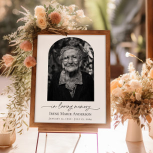 Poster Foto Memorial ou Funeral em Nossos Corações