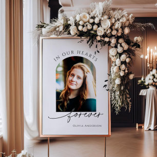 Poster Foto Memorial ou Funeral em Nossos Corações
