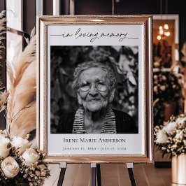 Poster Foto Memorial ou Funeral em Nossos Corações