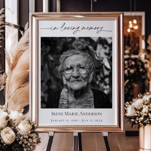 Poster Foto Memorial ou Funeral em Nossos Corações