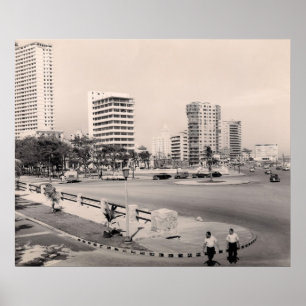 Poster Foto moderna da coleção de Malecon dos anos 50 d