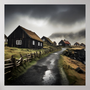 Poster Foto moderna de arte paisagística contemporânea