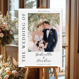 Poster Foto moderna de casamento bem-vindo