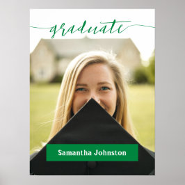 Poster Foto Moderna de Script de Formando Verde