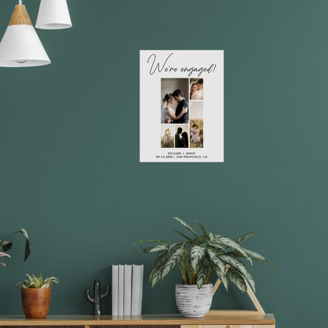 Poster Foto Moderna Estamos Noivos Festa de Noivado (Sala de Estar 1)