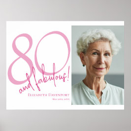Poster Foto Oitenta e Fabuloso Aniversário de 80 anos 