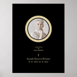 Poster Foto Ornamental Lembrando Ente Querido Funeral