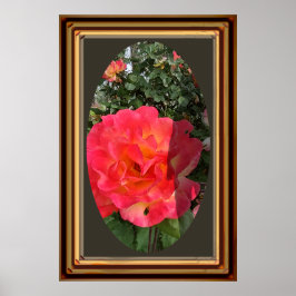 Poster Foto oval do Hat Man Shadow Moldura Post