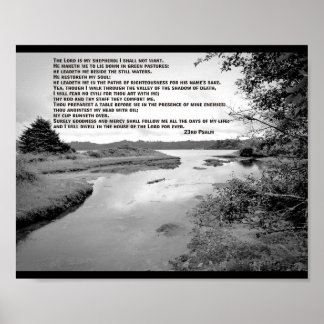 Póster Foto paisagem do Salmo 23