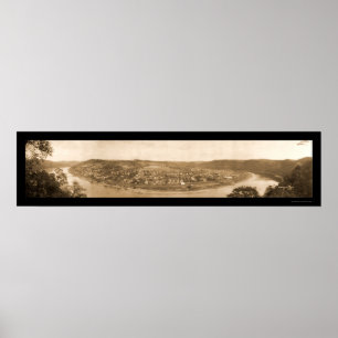 Póster Foto Panorâmica de East Brady 1909