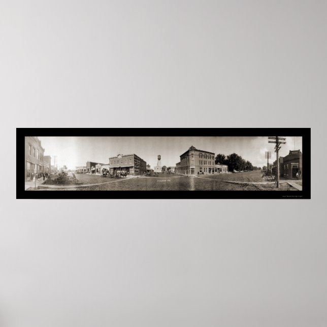 Póster Foto Panorâmica NE Scribner 1908 (Frente)