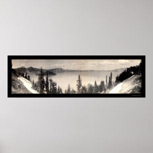 Poster Foto panorâmico 1909 do lago crater
