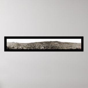 Poster Foto panorâmico 1909 do nanovolt do couro cru