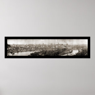 Póster Foto panorâmico 1911 do manganês de St Paul
