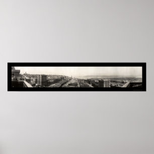Póster Foto panorâmico 1913 de Tacoma WA