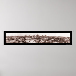 Póster Foto panorâmico 1924 de Houston TX