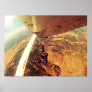 Póster foto perfeita para o Skydive de avião pequeno