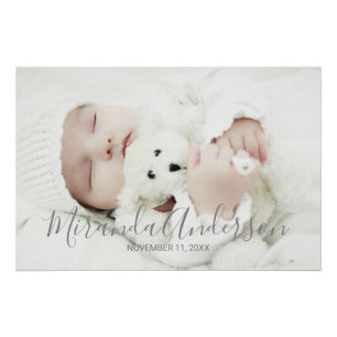 Póster Foto Personalizada com Nome e Texto Personalizados