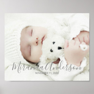 Poster Foto personalizada com nome e texto personalizados